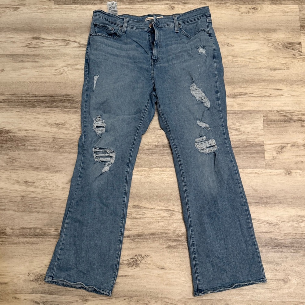 Levi’s 725 High Rise Bootcut Distressed Blue Women's Jeans